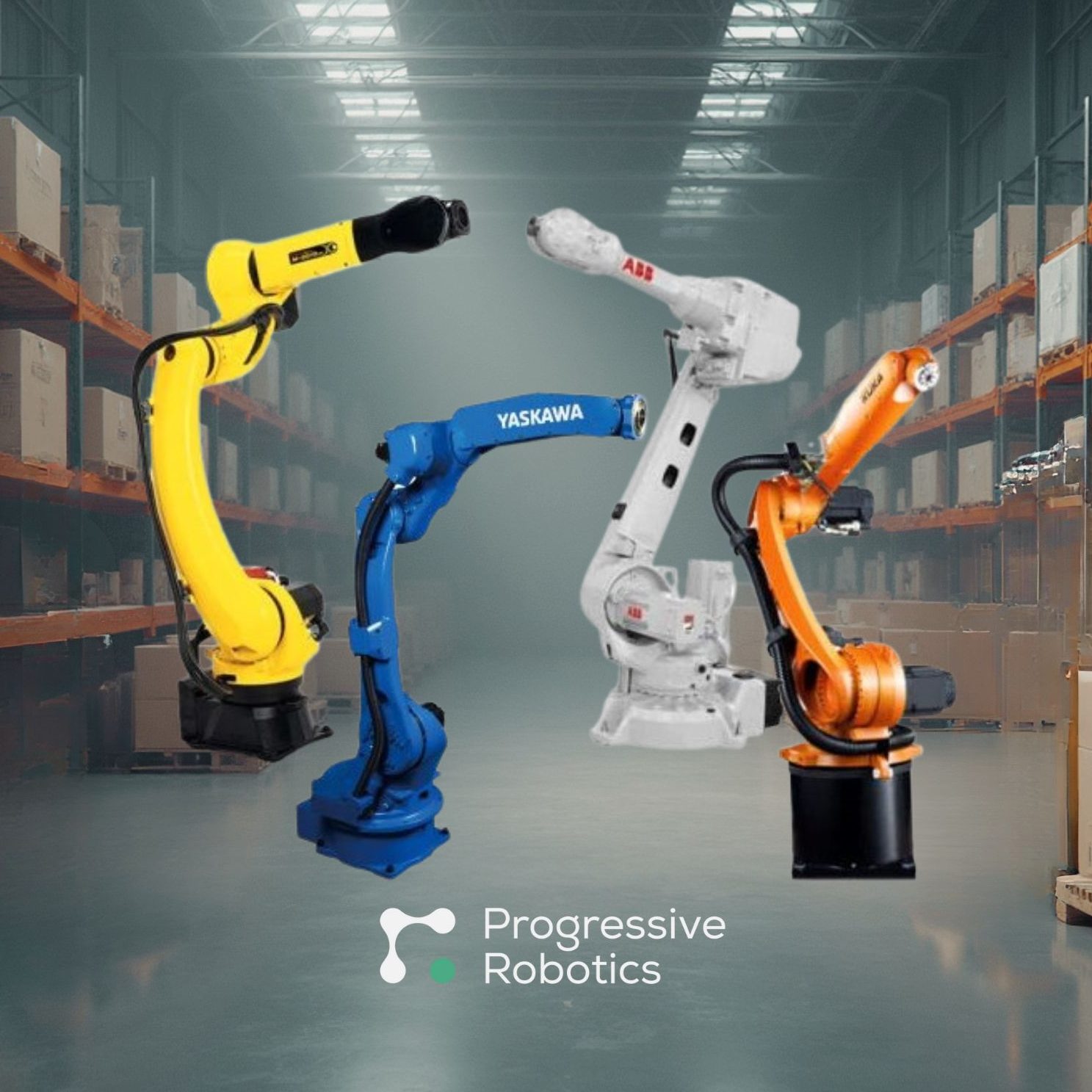 ABB, Fanuc, Yaskawa, and Kuka palletizing robots